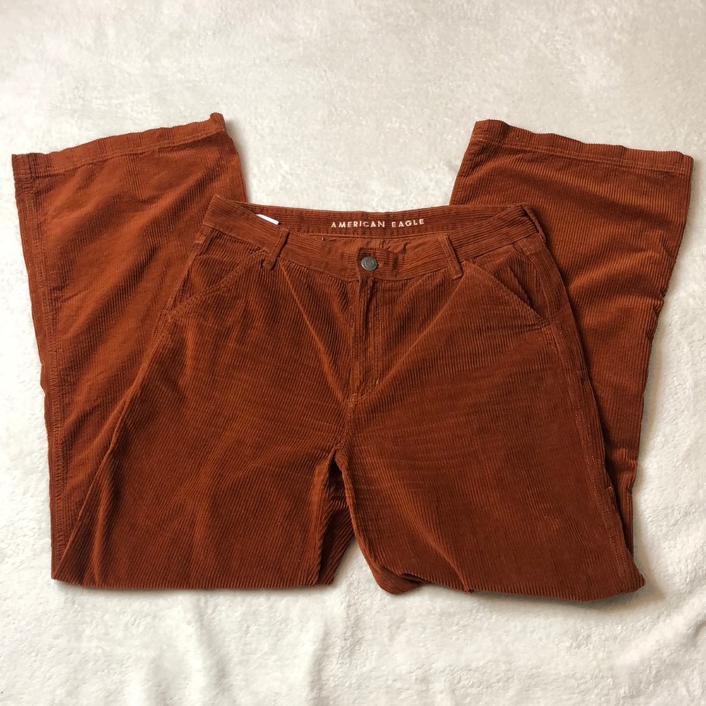 American Eagle | Rust Wide Leg Corduroys
